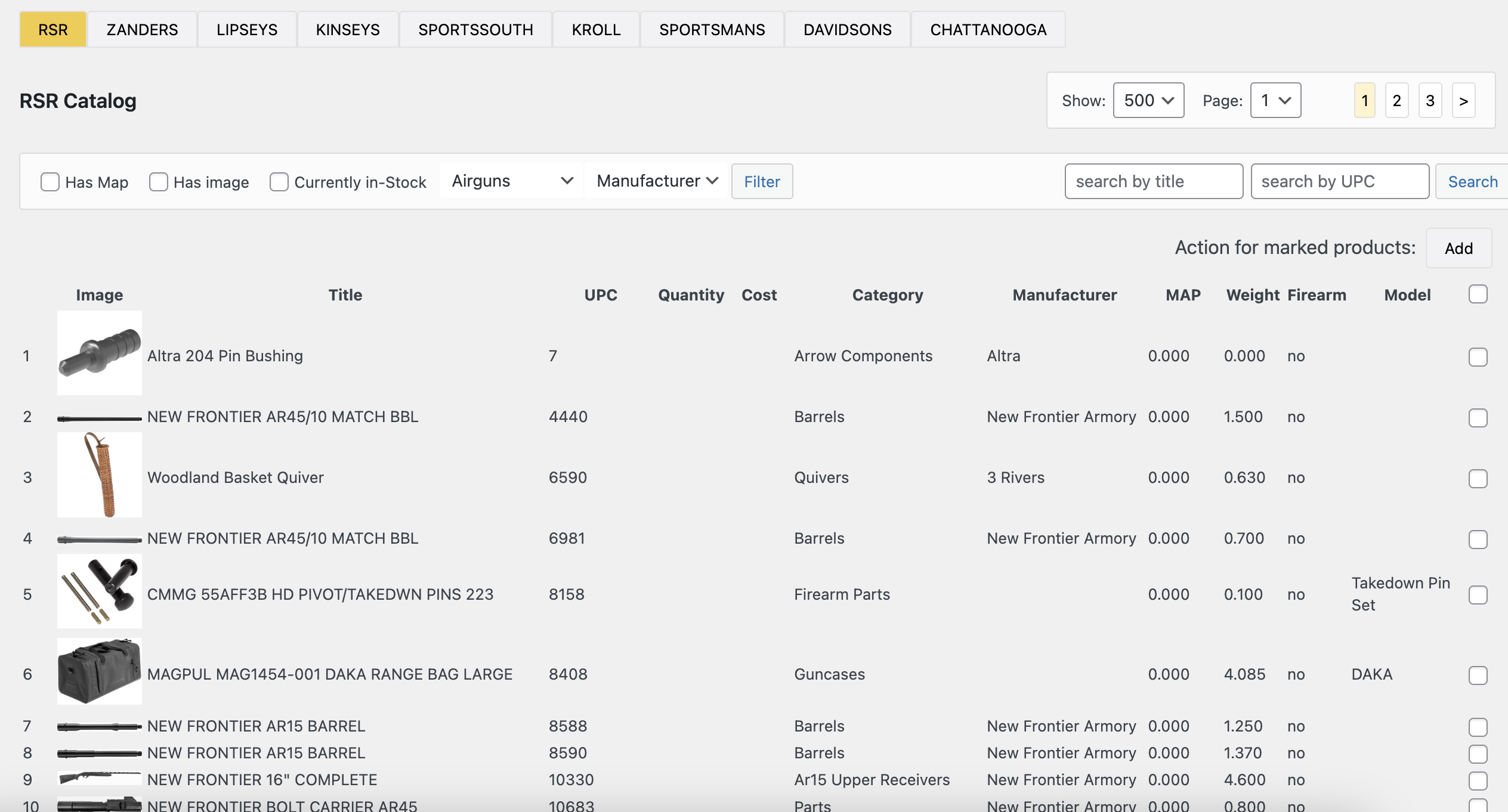 List of sites